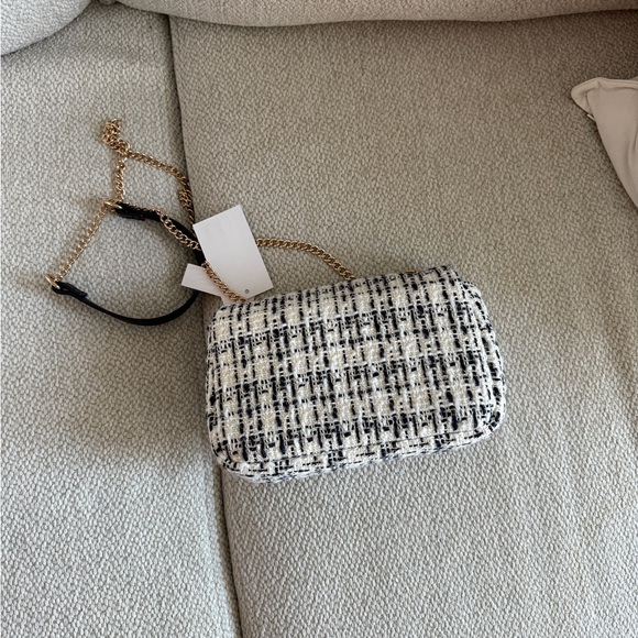 Tweed textured crossbody checked bag - Picture 8 of 9